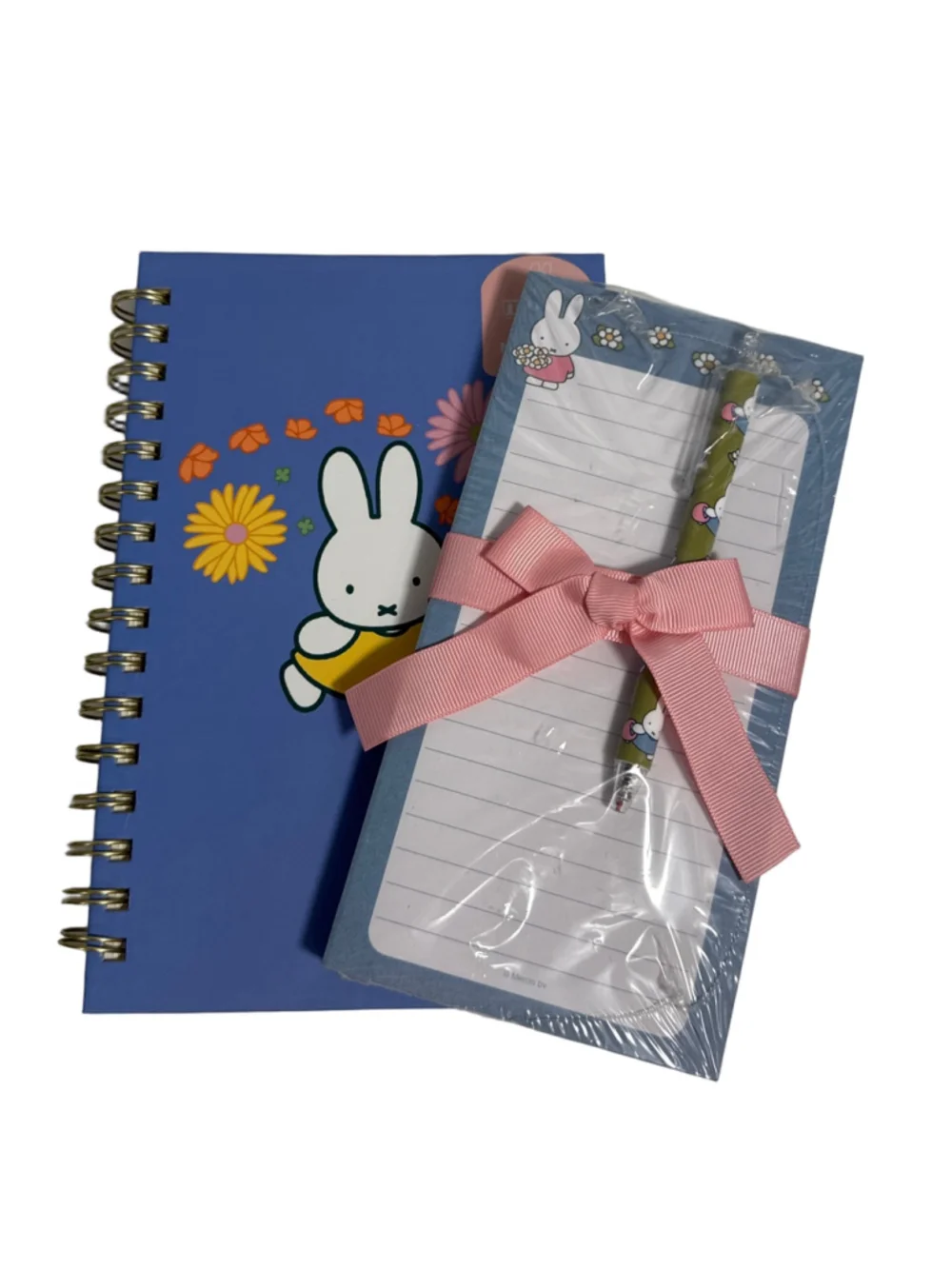 Miffy Blue Floral Spiral Notebook & List Pad Set (magnetic) Black Pen